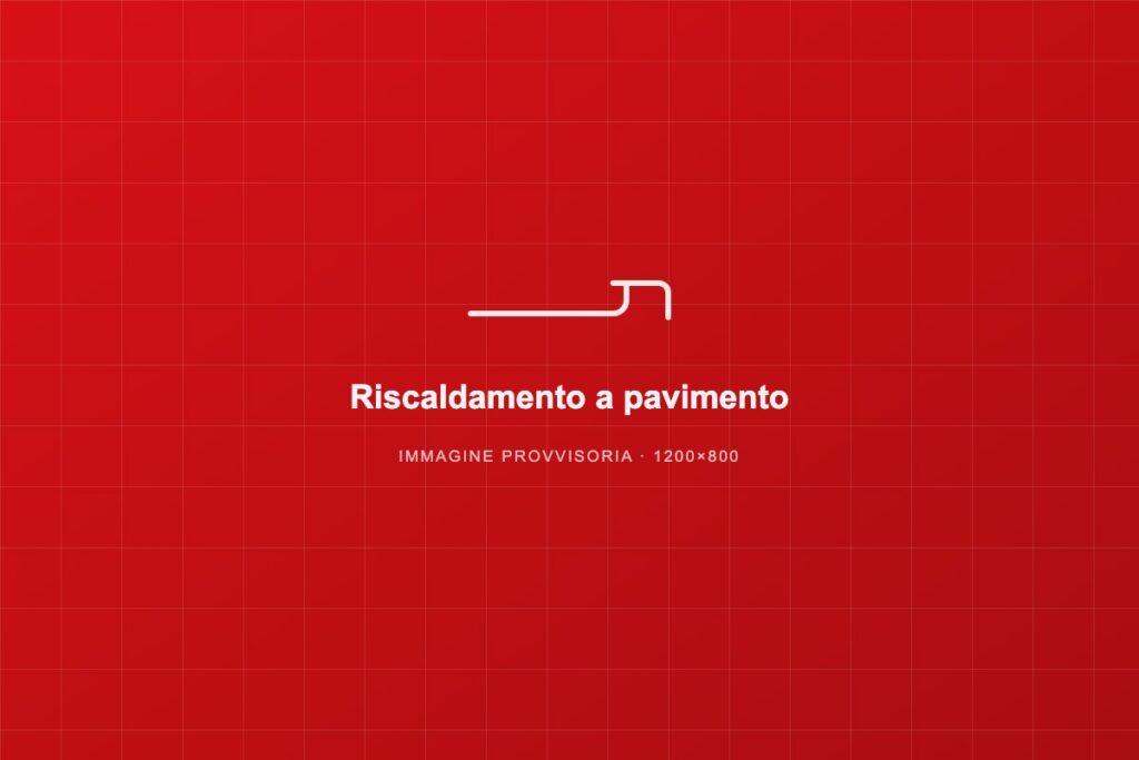 Posa delle serpentine di un riscaldamento a pavimento in cantiere