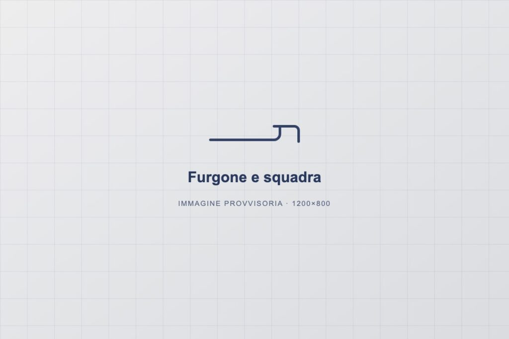 Furgone e squadra Acqua Thermic davanti a un cantiere in Ticino